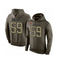 Football Arizona Cardinals #59 Joe Walker Green Salute To Service Men's Pullover Hoodie
