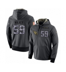 Football Men's Arizona Cardinals #59 Joe Walker Stitched Black Anthracite Salute to Service Player Performance Hoodie
