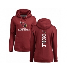 Football Women's Arizona Cardinals #52 Mason Cole Maroon Backer Pullover Hoodie