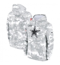 Men's Dallas Cowboys 2024 Arctic Camo Salute To Service Club Fleece Pullover Hoodie