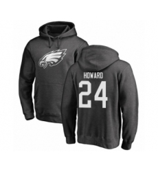 Philadelphia Eagles #24 Jordan Howard Ash One Color Pullover Hoodie