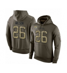 Football Men's Jacksonville Jaguars #26 Jarrod Wilson Green Salute To Service Pullover Hoodie
