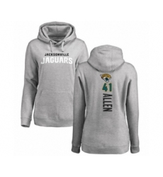 Football Women's Jacksonville Jaguars #41 Josh Allen Ash One Color Pullover Hoodie
