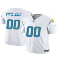 Men's Los Angeles Chargers Customized Limited White FUSE Vapor Jersey