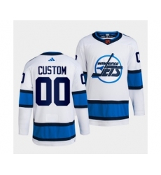 Men's Winnipeg Jets Custom White 2022 Reverse Retro Stitched Jersey