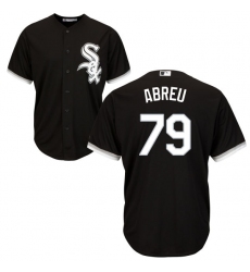 Men's Majestic Chicago White Sox #79 Jose Abreu Replica Black Alternate Home Cool Base MLB Jersey