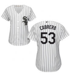 Women's Majestic Chicago White Sox #53 Melky Cabrera Authentic White Home Cool Base MLB Jersey