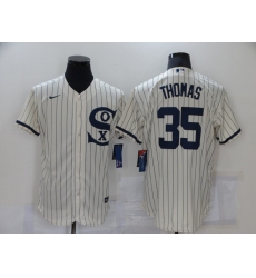 Men's Nike Chicago White Sox #35 Frank Thomas Cream Elite 2021 Field of Dreams Jersey