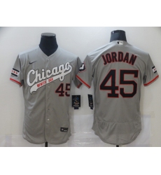 Men's Chicago White Sox #45 Michael Jordan Grey Nike MLB Jersey