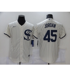 Men's Nike Chicago White Sox #45 Michael Jordan Cream Elite 2021 Field of Dreams Jersey