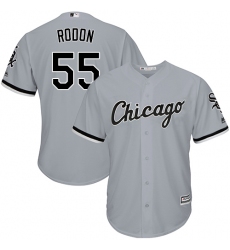 Men's Majestic Chicago White Sox #55 Carlos Rodon Replica Grey Road Cool Base MLB Jersey