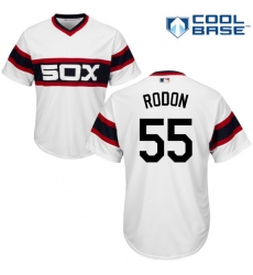 Youth Majestic Chicago White Sox #55 Carlos Rodon Replica White 2013 Alternate Home Cool Base MLB Jersey
