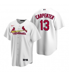 Men's Nike St. Louis Cardinals #13 Matt Carpenter White Home Stitched Baseball Jersey