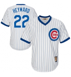Men's Majestic Chicago Cubs #22 Jason Heyward Authentic White Home Cooperstown MLB Jersey