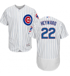 Men's Majestic Chicago Cubs #22 Jason Heyward White Home Flex Base Authentic Collection MLB Jersey