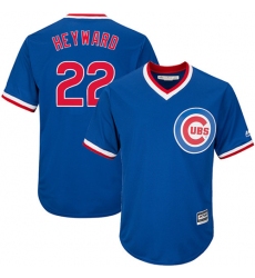 Youth Majestic Chicago Cubs #22 Jason Heyward Authentic Royal Blue Cooperstown Cool Base MLB Jersey