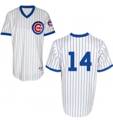 Men's Majestic Chicago Cubs #14 Ernie Banks Authentic White 1988 Turn Back The Clock MLB Jersey