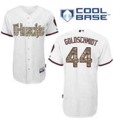 Men's Majestic Arizona Diamondbacks #44 Paul Goldschmidt Authentic White USMC Cool Base MLB Jersey