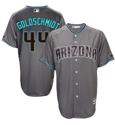 Men's Majestic Arizona Diamondbacks #44 Paul Goldschmidt Replica Gray/Turquoise Cool Base MLB Jersey
