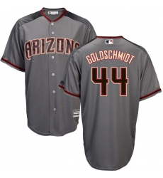 Men's Majestic Arizona Diamondbacks #44 Paul Goldschmidt Replica Grey Road Cool Base MLB Jersey