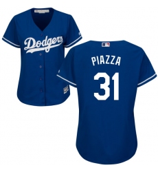 Women's Majestic Los Angeles Dodgers #31 Mike Piazza Authentic Royal Blue Alternate Cool Base MLB Jersey
