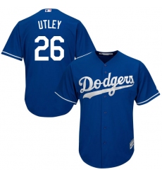 Men's Majestic Los Angeles Dodgers #26 Chase Utley Replica Royal Blue Alternate Cool Base MLB Jersey