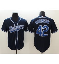 Men's Nike Los Angeles Dodgers #42 Jackie Robinson Navy Authentic Jersey