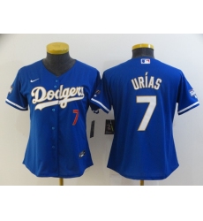 Youth Nike Los Angeles Dodgers #7 Julio Urias Blue Series Champions Authentic Jersey