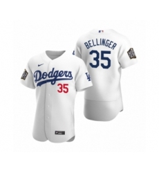 Men's Los Angeles Dodgers #35 Cody Bellinger Nike White 2020 World Series Authentic Jersey