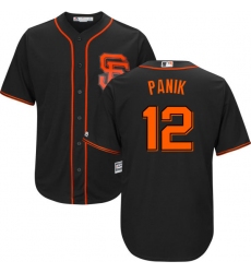 Youth Majestic San Francisco Giants #12 Joe Panik Authentic Black Alternate Cool Base MLB Jersey