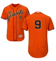 Men's Majestic San Francisco Giants #9 Matt Williams Orange Alternate Flex Base Authentic Collection MLB Jersey
