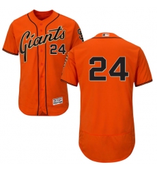 Men's Majestic San Francisco Giants #24 Willie Mays Orange Alternate Flex Base Authentic Collection MLB Jersey