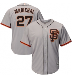 Youth Majestic San Francisco Giants #27 Juan Marichal Authentic Grey Road 2 Cool Base MLB Jersey