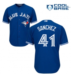 Youth Majestic Toronto Blue Jays #41 Aaron Sanchez Authentic Blue Alternate MLB Jersey