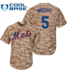 Women's Majestic New York Mets #5 David Wright Replica Camo Alternate Cool Base MLB Jersey