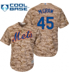 Men's Majestic New York Mets #45 Tug McGraw Replica Camo Alternate Cool Base MLB Jersey