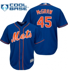 Youth Majestic New York Mets #45 Tug McGraw Authentic Royal Blue Alternate Home Cool Base MLB Jersey