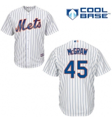 Youth Majestic New York Mets #45 Tug McGraw Authentic White Home Cool Base MLB Jersey