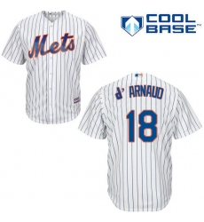 Men's Majestic New York Mets #18 Travis d'Arnaud Replica White Home Cool Base MLB Jersey