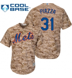 Men's Majestic New York Mets #31 Mike Piazza Authentic Camo Alternate Cool Base MLB Jersey