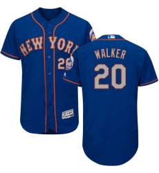 Men's Majestic New York Mets #20 Neil Walker Royal/Gray Alternate Flex Base Authentic Collection MLB Jersey