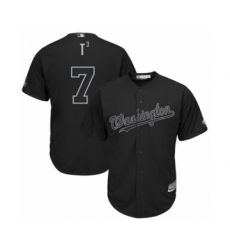 Men's Washington Nationals #7 Trea Turner  T3  Authentic Black 2019 Players Weekend Baseball Jersey