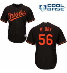 Youth Majestic Baltimore Orioles #56 Darren O'Day Authentic Black Alternate Cool Base MLB Jersey