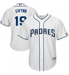 Youth Majestic San Diego Padres #19 Tony Gwynn Authentic White Home Cool Base MLB Jersey