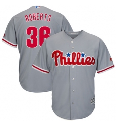 Youth Majestic Philadelphia Phillies #36 Robin Roberts Authentic Grey Road Cool Base MLB Jersey