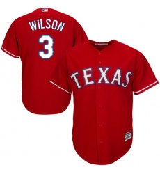 Men's Majestic Texas Rangers #3 Russell Wilson Replica Royal Blue Alternate 2 Cool Base MLB Jersey