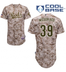 Men's Majestic Cincinnati Reds #39 Devin Mesoraco Authentic Camo Alternate Cool Base MLB Jersey