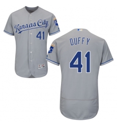 Men's Majestic Kansas City Royals #41 Danny Duffy Grey Flexbase Authentic Collection MLB Jersey