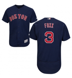 Men's Majestic Boston Red Sox #3 Jimmie Foxx Navy Blue Alternate Flex Base Authentic Collection MLB Jersey