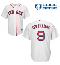 Youth Majestic Boston Red Sox #9 Ted Williams Replica White Home Cool Base MLB Jersey